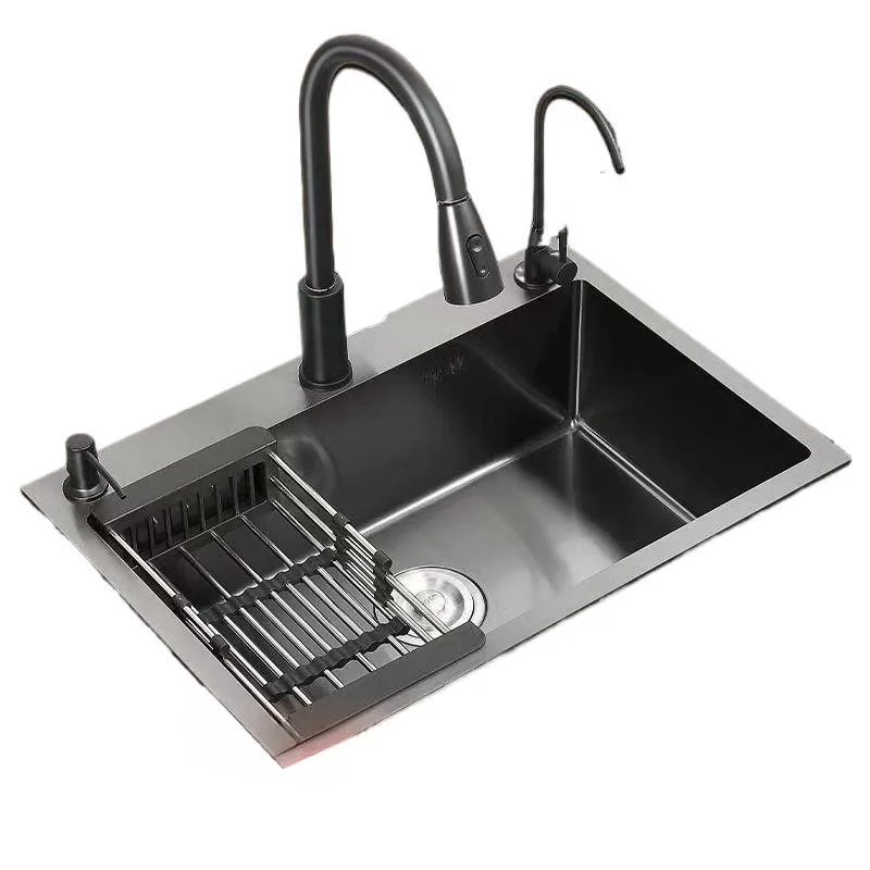 

Утолщенная нано-раковина из нержавеющей стали с черным бриллиантом, бытовая кухонная столешница, мойка для мытья посуды