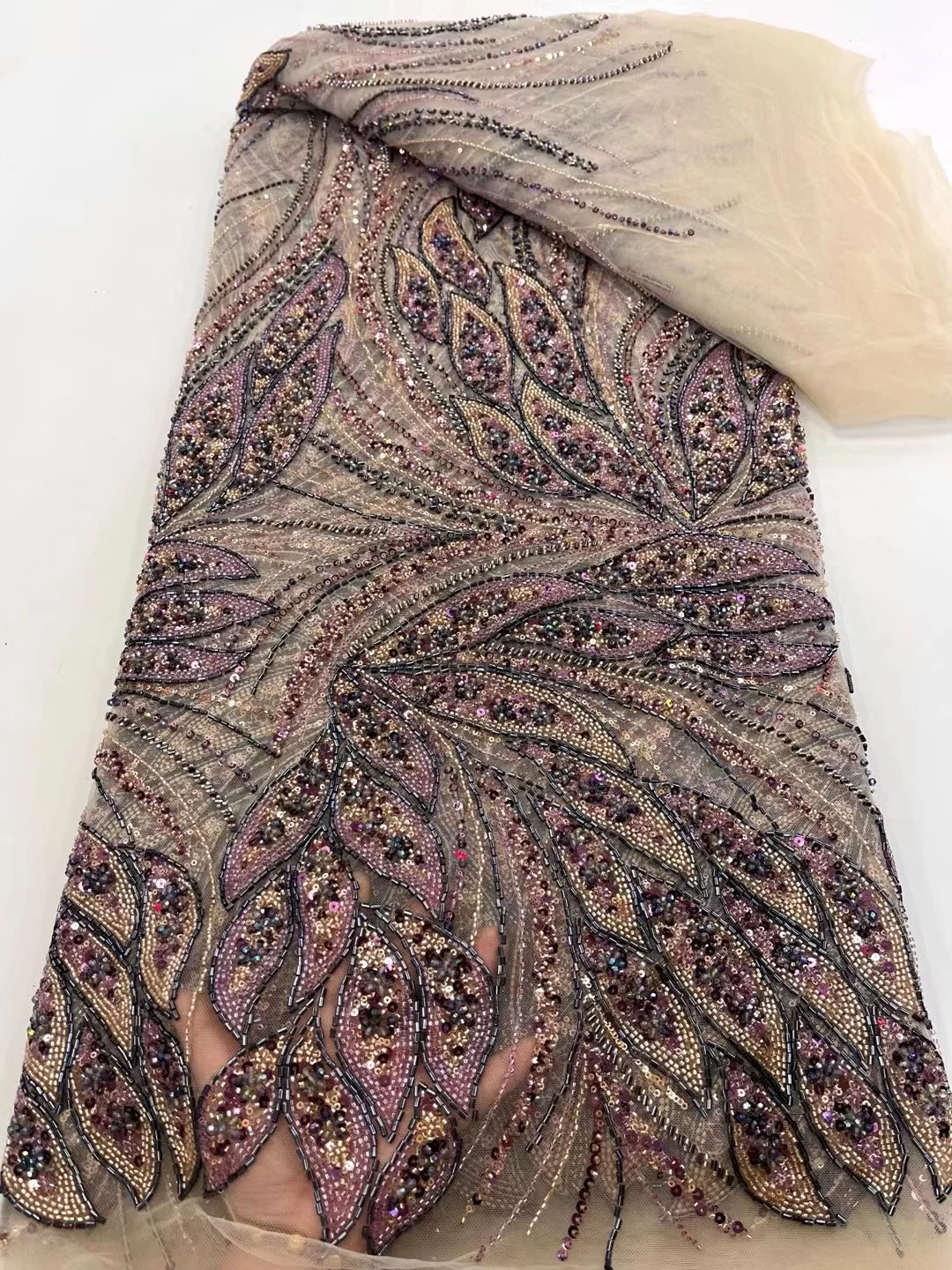 โปรโมชั่นใหม่ Heavy Process Party Dress Series เย็บปักถักร้อยลูกปัดเลื่อมผ้าคุณภาพสูง