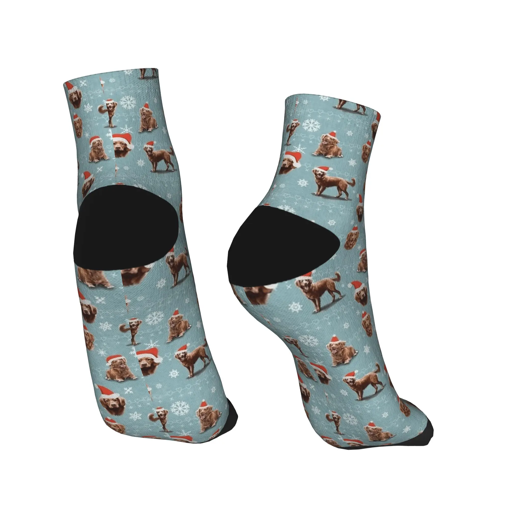 عيد الميلاد نوفا سكوتيا بطة Tolling المسترد الكلب الكاحل الجوارب عدم الانزلاق جودة لينة الجري الجوارب للزوجين الربيع جورب #4