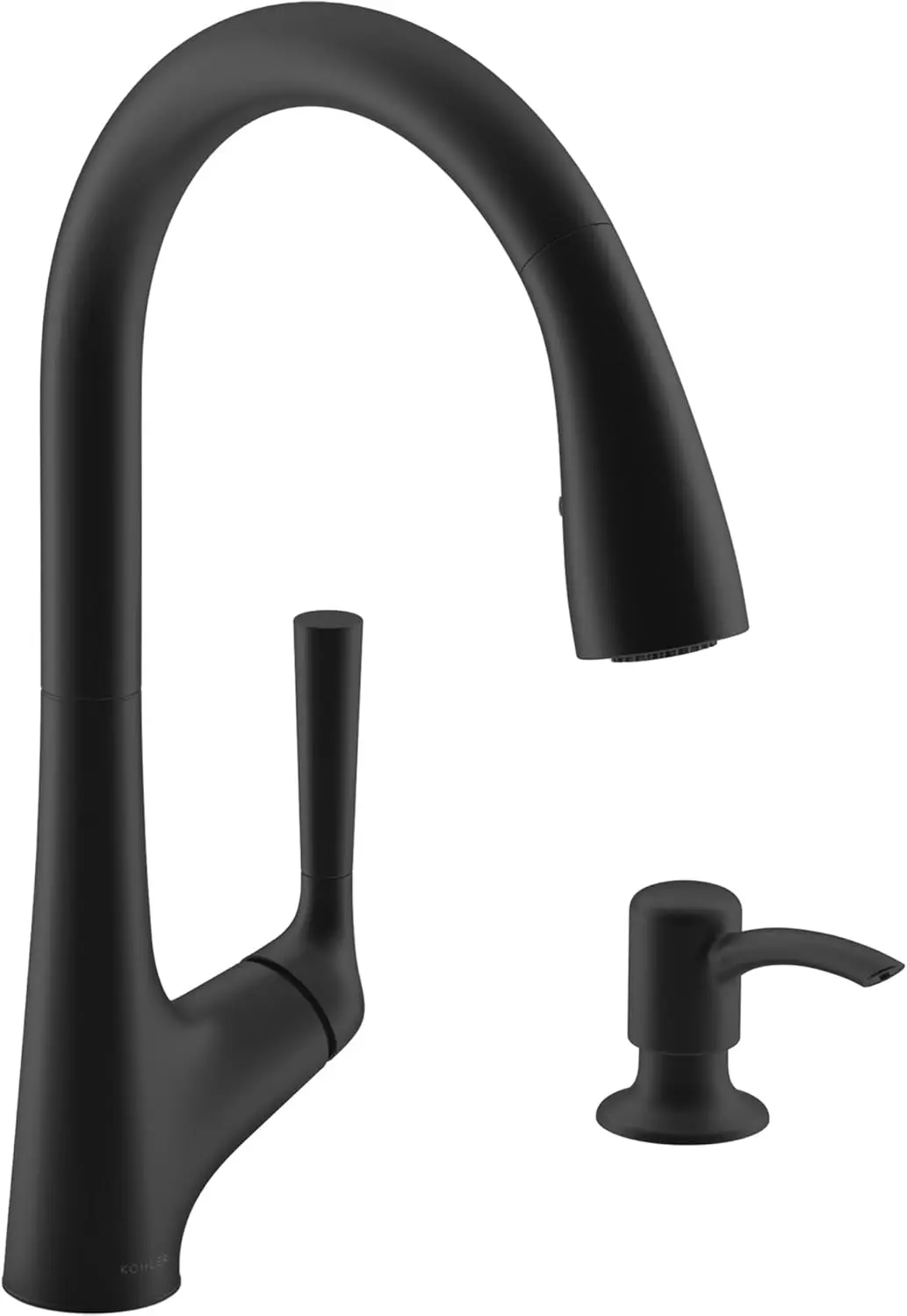 

R77748-Sd-Bl Malleco Touchless Pull Down Kitchen Sink Faucet With Soap/Lotion Dispenser In Matte Black