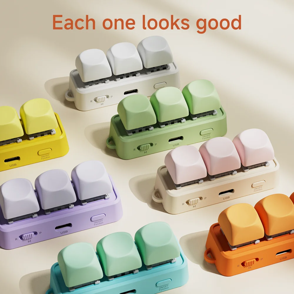 Multi-functional Keyboard Page Turner Short Video Slide PPT PDF Page Flipping Music Switch Take Photos Blue Tooth Remote Control