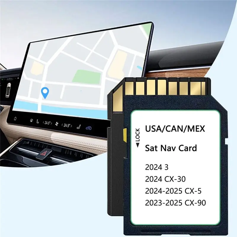 A53M-Upgraded KMV66 EZ1B Navigation SD Card Map For CX-5(2024-2025), CX-30/Model 3(2024), CX-90(2023-2025) For USA/CAN/MEX