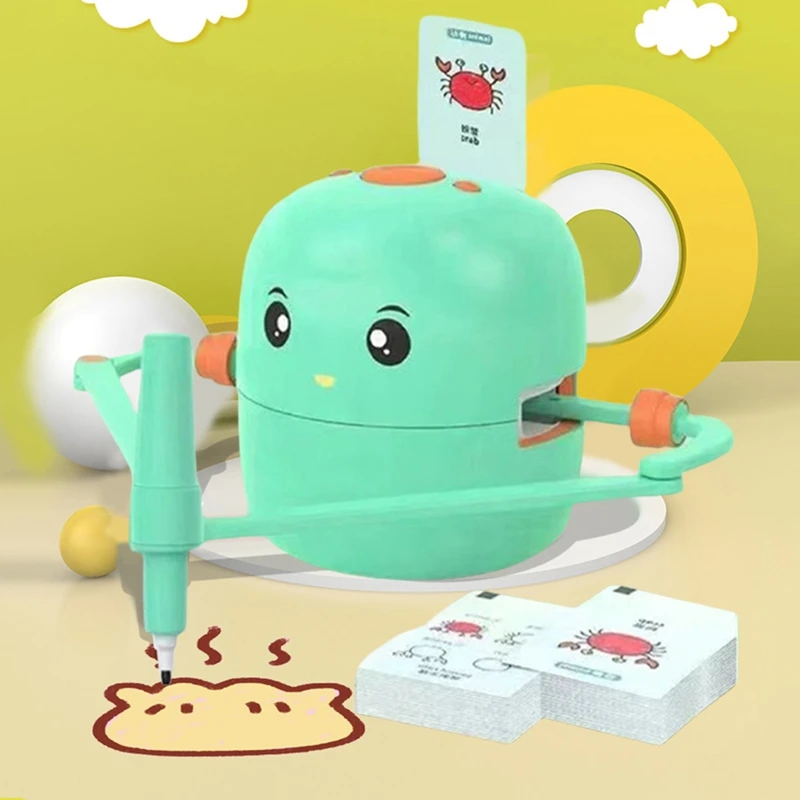 Interactive Educational Drawing Robot Learning Toy With 100 Cards Early Educational Toys For Girl And Boy