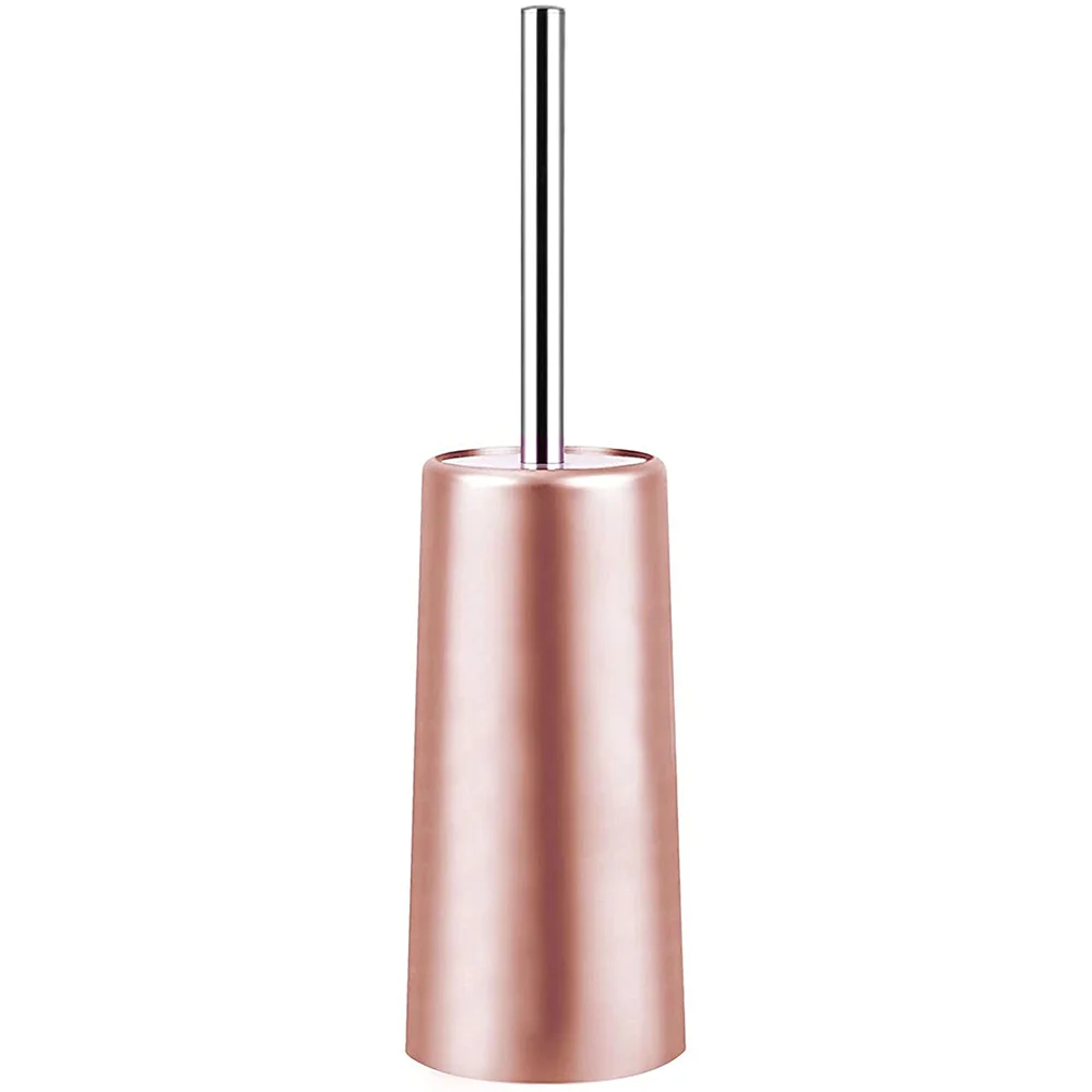 Stainless Steel Toilet Brush and Holder - Toilet Bowl Cleaner Brush Set for Bathroom Toilet (Rose Gold)