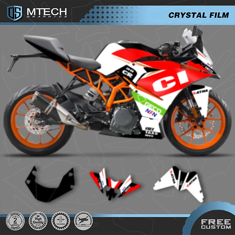 

DSMTECH Motorcycle Graphics For KTM 2017 2018 2019 2020 RC250 17-20 RC250 390 Decals Stickers Kits 002