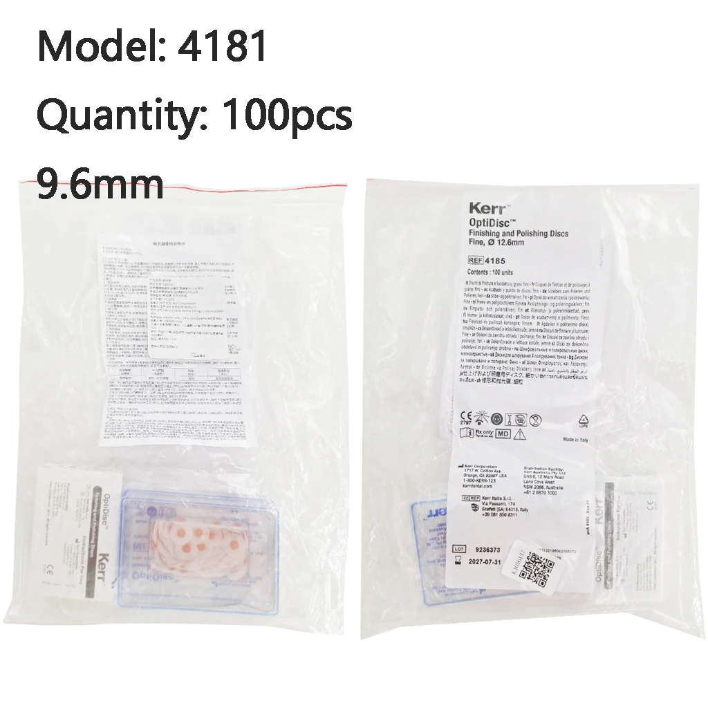

Набор полировочных дисков Kerr OptiDisc для полировки зубов, 9.6мм/12.6мм/15.9мм, мелкозернистые/среднезернистые/грубозернистые полировочные диски