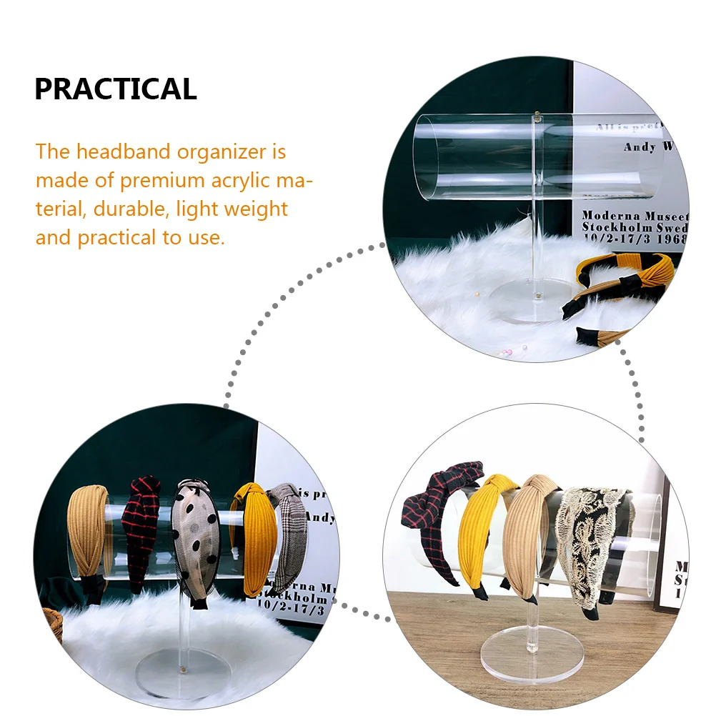 Headb Display St Acrylic ganizer for Girls Hair Accessories Baby Women Transparent Durable Lightweight Practical Jewelry Holder