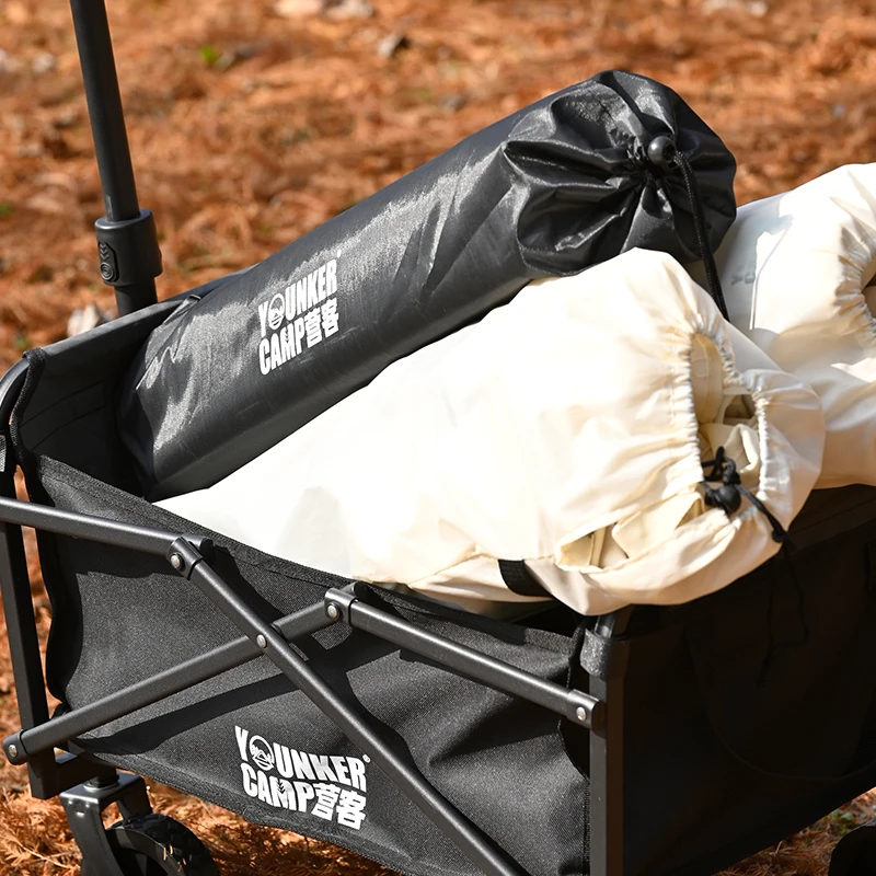 عربة شاطئ صغيرة قابلة للطي قابلة للطي عربة شاطئ شديدة التحمل ذات سعة كبيرة عربة قابلة للطي عربة خارجية عربة تخييم محمولة #5