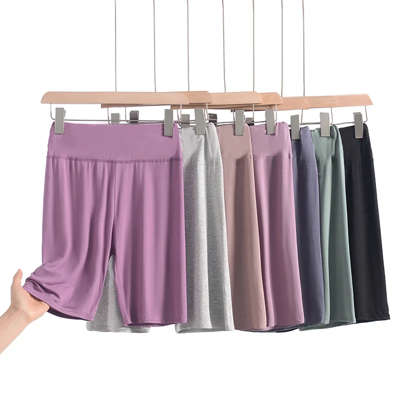 

High Waist a Modal orts Women's Underwear Five-Quarter Pants Anti-Light Se Pants plus Size Slimming Base Layer Pants