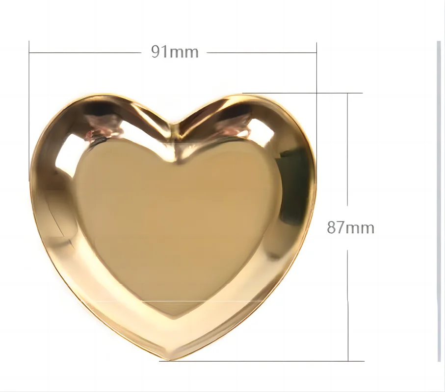 Heart-shape Jewelry Display Tray Jewelry Holder Organizer Storage Tray Ring Bracelet Necklace Storage Tray Stand For Jewelry