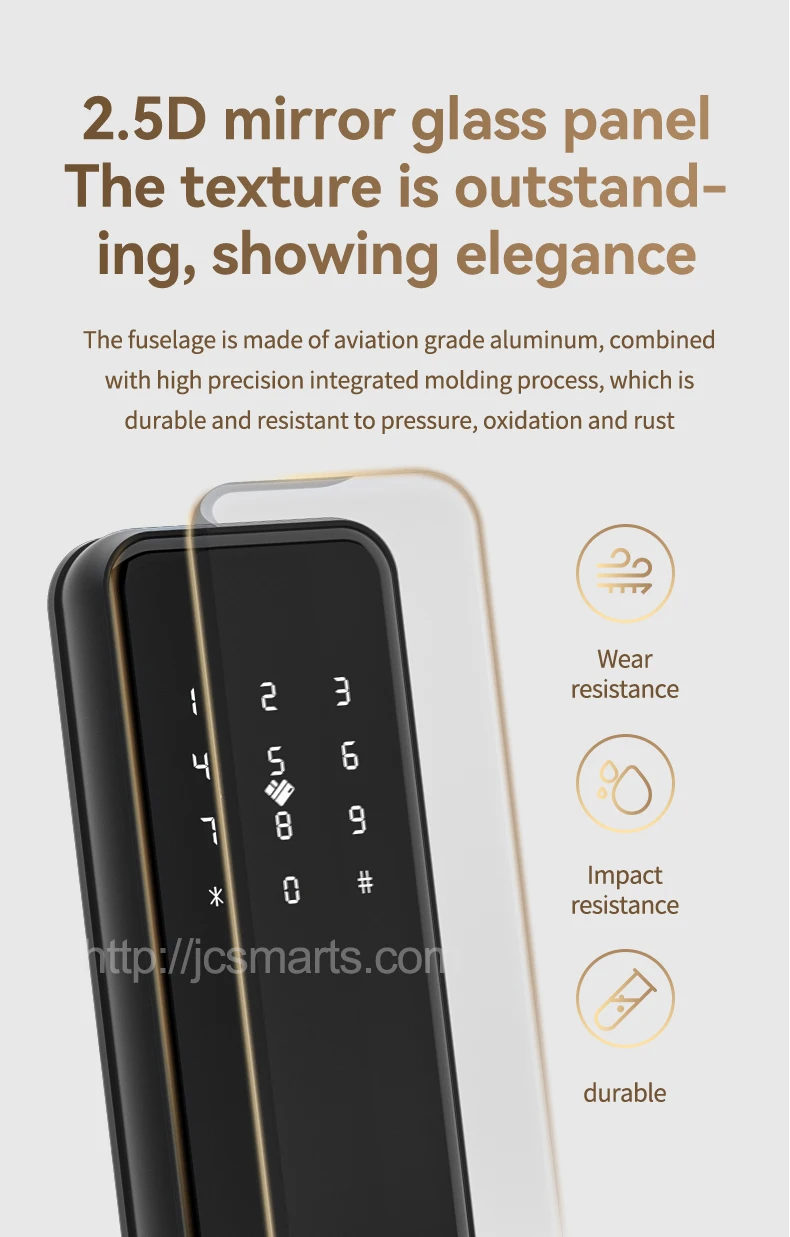 Neuankömmling Wifi Remote Ttlock App Keyless Security NFC-Karte Finger abdruck Passwort Digital Smart Locks mit 8 stücke Batterien betrieben – Detail 14