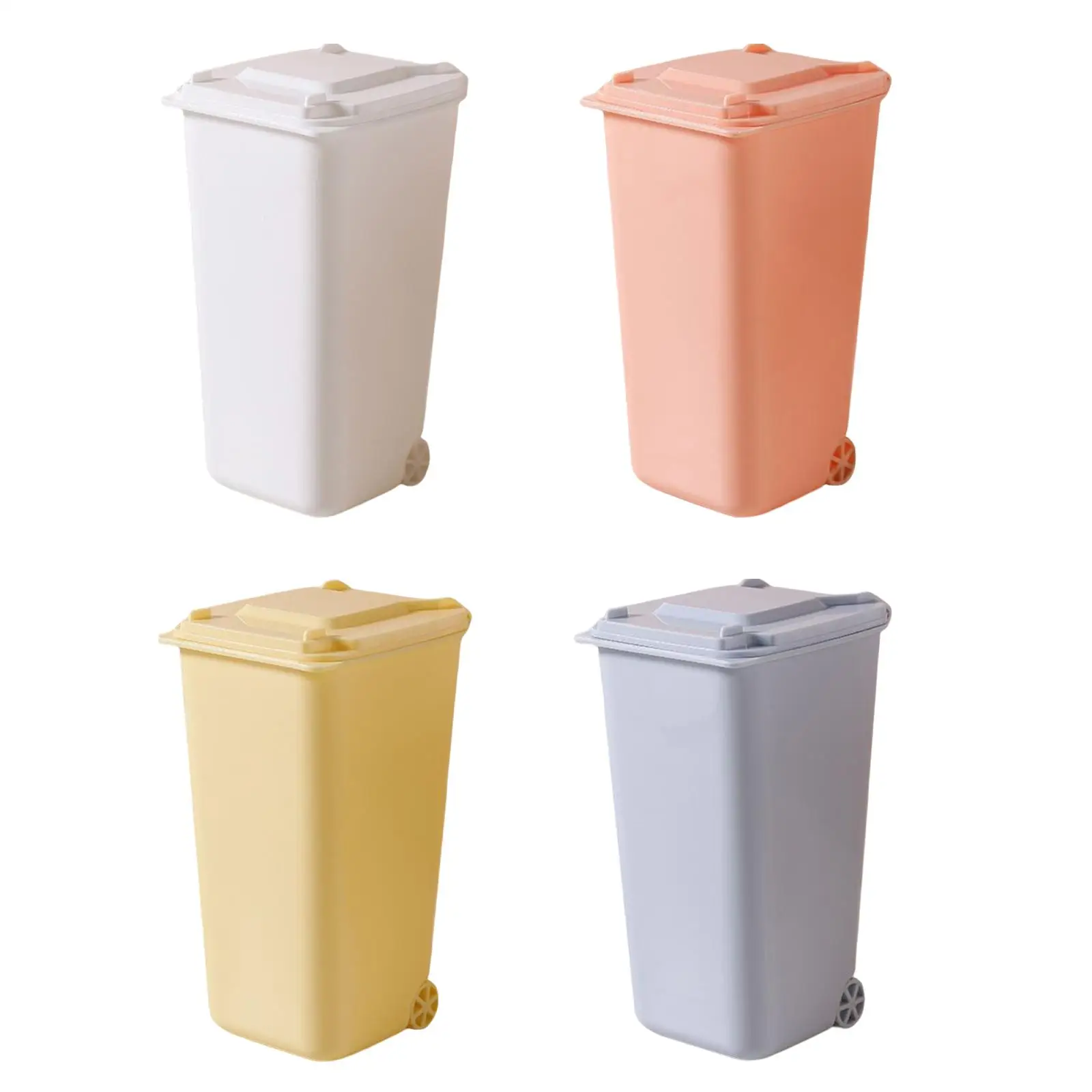 Mini Storage Organizer Multifunctional Household Garbage Bucket Waste Can Wastebasket for Dorm Indoor Cars Kitchen Countertop