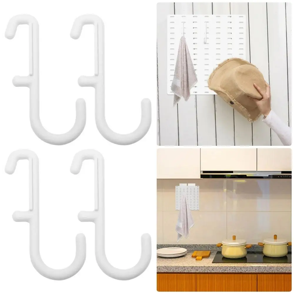 7Pcs Durable Commodity Display Pegboard Hooks Hardware Tool Hole Board Peg Board Hook Shop Shelf Hanger Plastic Wall Hanger