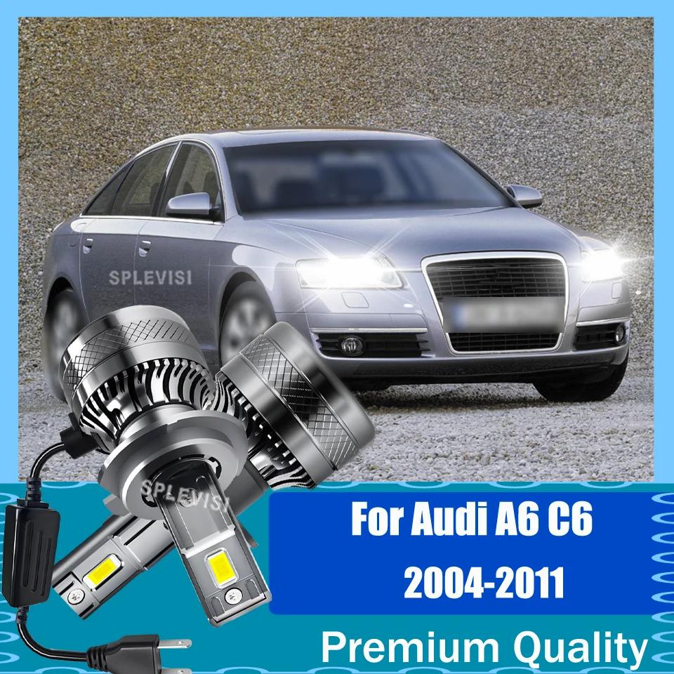

A Pair 24-Month Warranty LED Auto Headlight H7 12V White High-Performance For Audi A6 C6 2004 2005 2006 2007 2008 2009 2010 2011