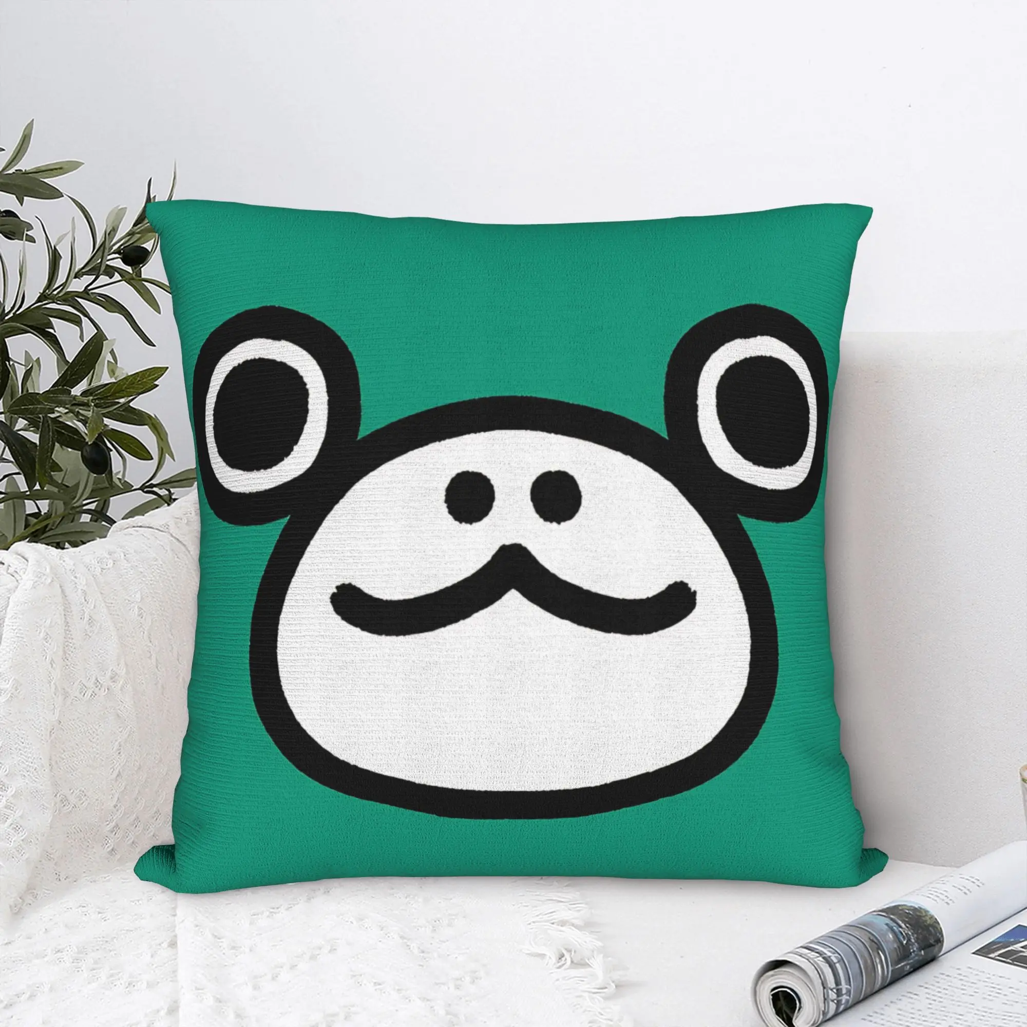 Chibi Godzillaa Face Monster Raids Again Pillowcase Polyester Cushion Cover Decor  Throw Pillow Case Cover Home Zipper 18'