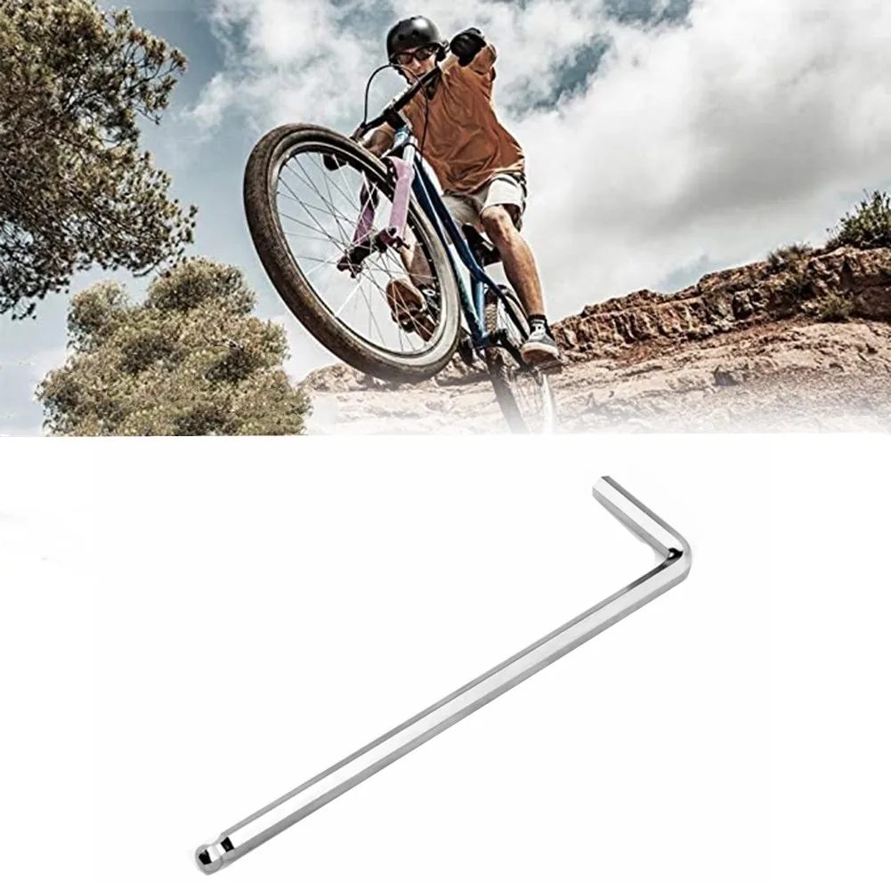 Bike Long Arm Key Hex Key Wrench Ball Point Head Inner Hexagon 1250 X 5mm Steel Spanner For Bicycle Industrial Repair Tool