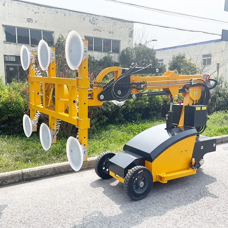 Automated Glass Installation Robot with Precision Suction Cup Lifting System