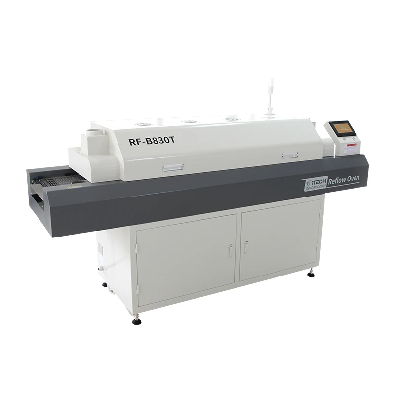 ITECH Smt Reflow Oven High Performance Lead-Free Infrared Hot Air Heating Reflow Oven 8 Zone For PCB Assembly Line