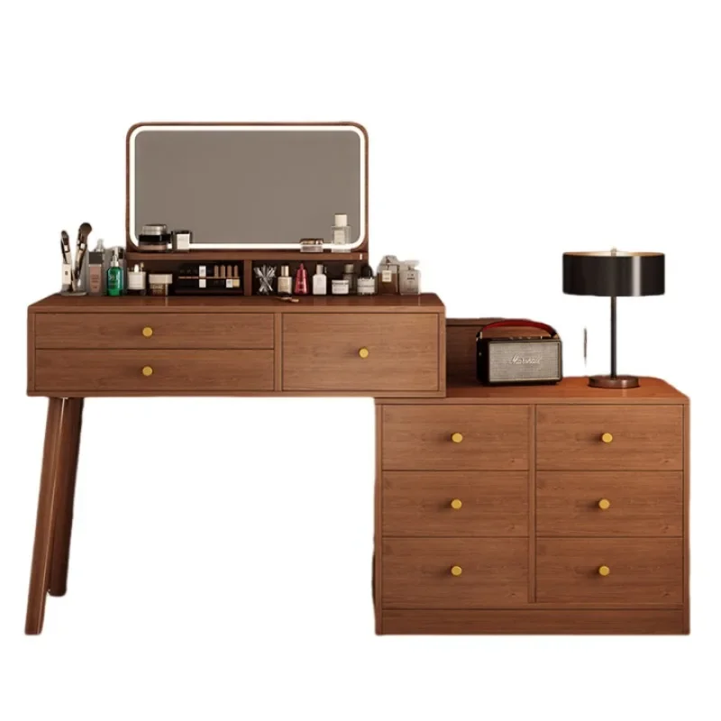 

Dresser bedroom simple modern chest, cosmetic cabinet integrated, new Chinese high-end cosmetic table mirror