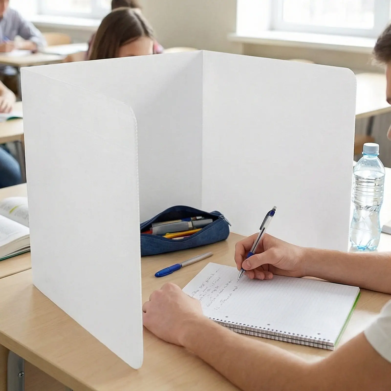 3Pcs Student Desk Partition Plastic Privacy Shield Boards Classroom Testing Focus Study Dividers School Desk Testing Dividers