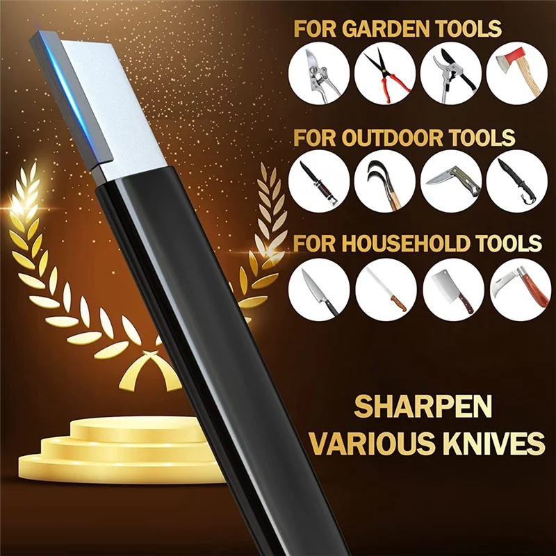 Garden Tool Sharpener Blade Sharpener Pocket Sharpen Garden Tool Shears Sharpener for Pruners Garden Shears Scissors