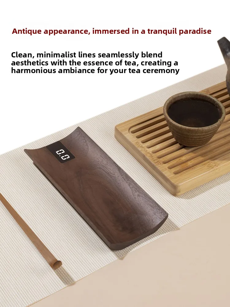 

Precision Small Electronic Tea Spoon Scale Wooden Frame Pu'er Tea Scale Kitchen Balance High Accuracy Weighing Device