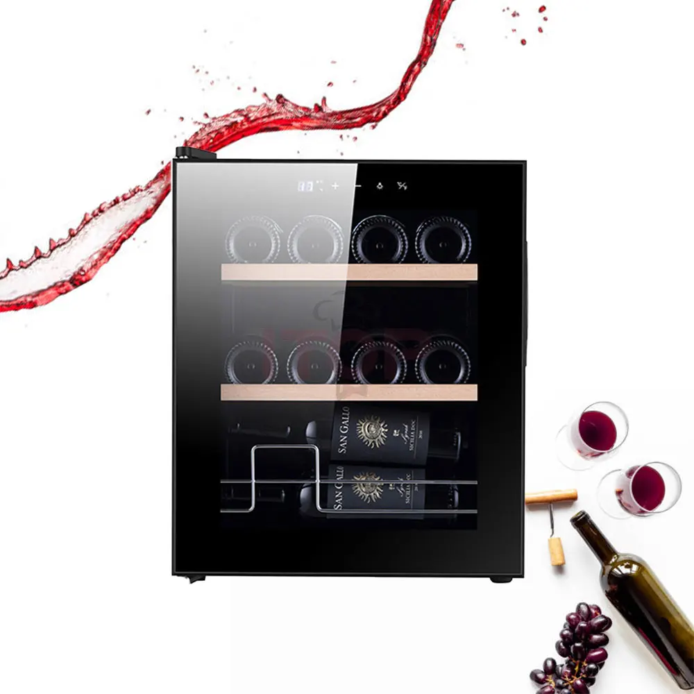 Electronic 58L Wine Fridge Refrigerator 15 Bottles Enfriador De Vino Freestanding  Wine Chiller Cellar Beverage Wine Cooler