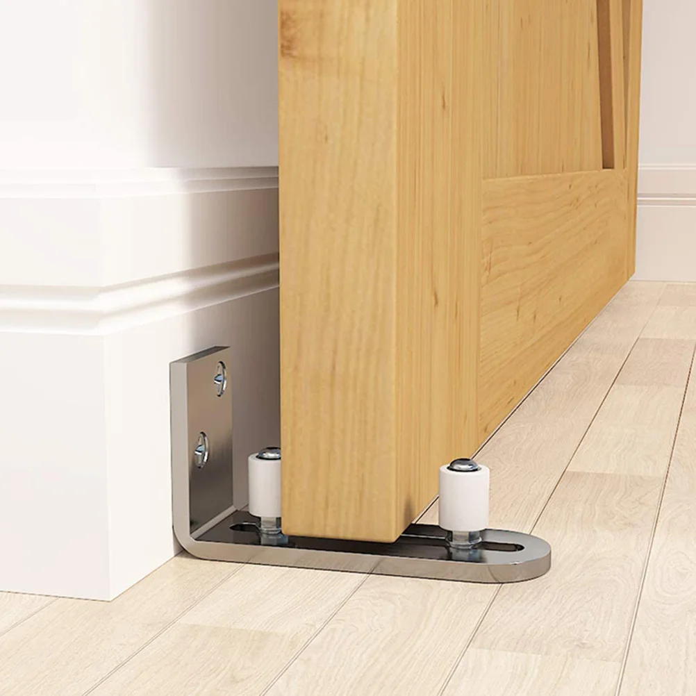 ตัวกั้นรางเลื่อนแบบปรับได้ 1 ชิ้น สำหรับรางเลื่อนประตูบานเลื่อนแบบรางล่าง อุปกรณ์ยึดรางเลื่อนประตูบานเลื่อน