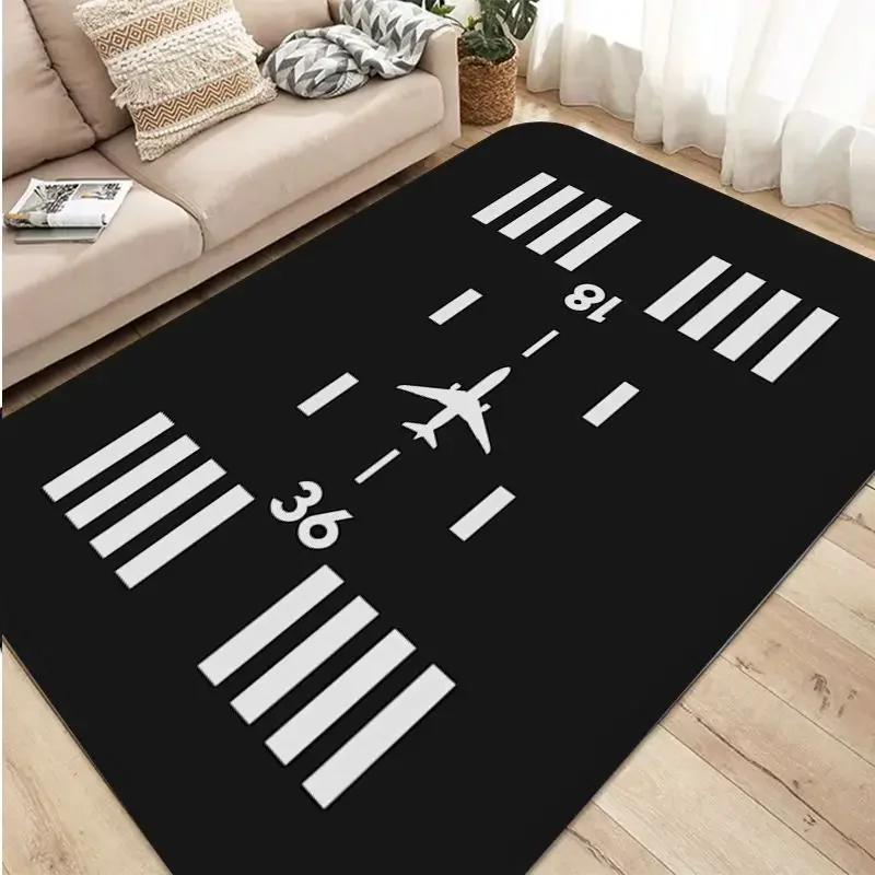 Arrivals Departures The Exit Airplane Airport Flight Washable Non-Slip Living Room Sofa Chairs Area Mat Kitchen Bedside Area Rug