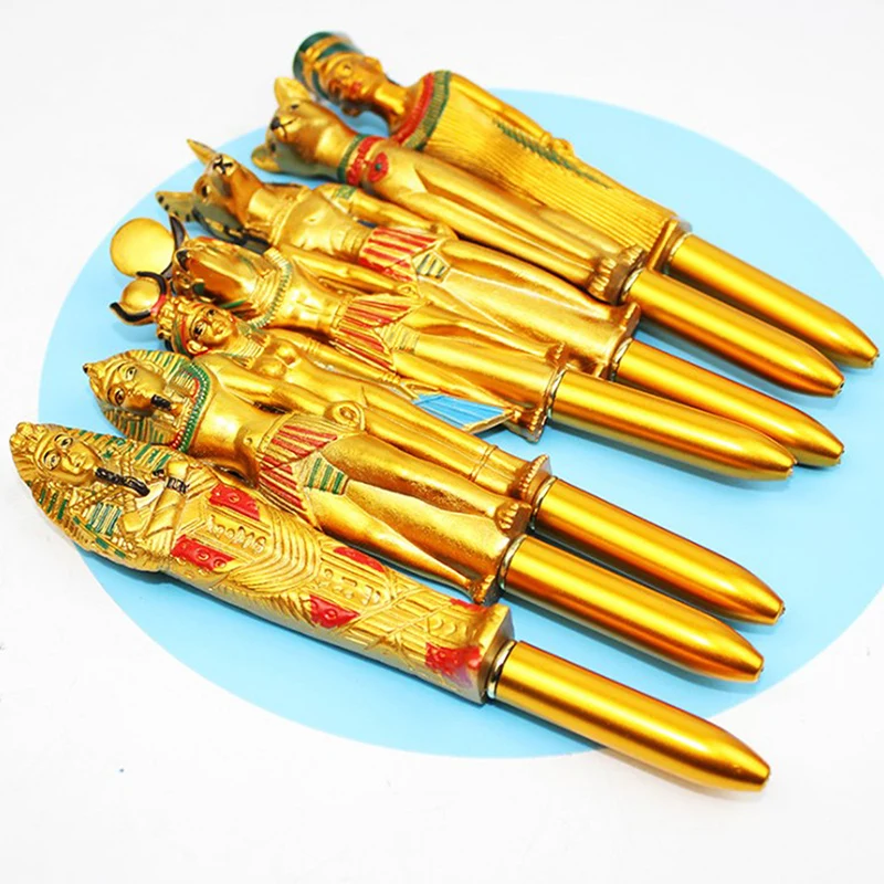 Egyptian Pharaoh Blue Ink Ballpoint Pen Hot Stamping Mummy Writing Ballpoint Pen