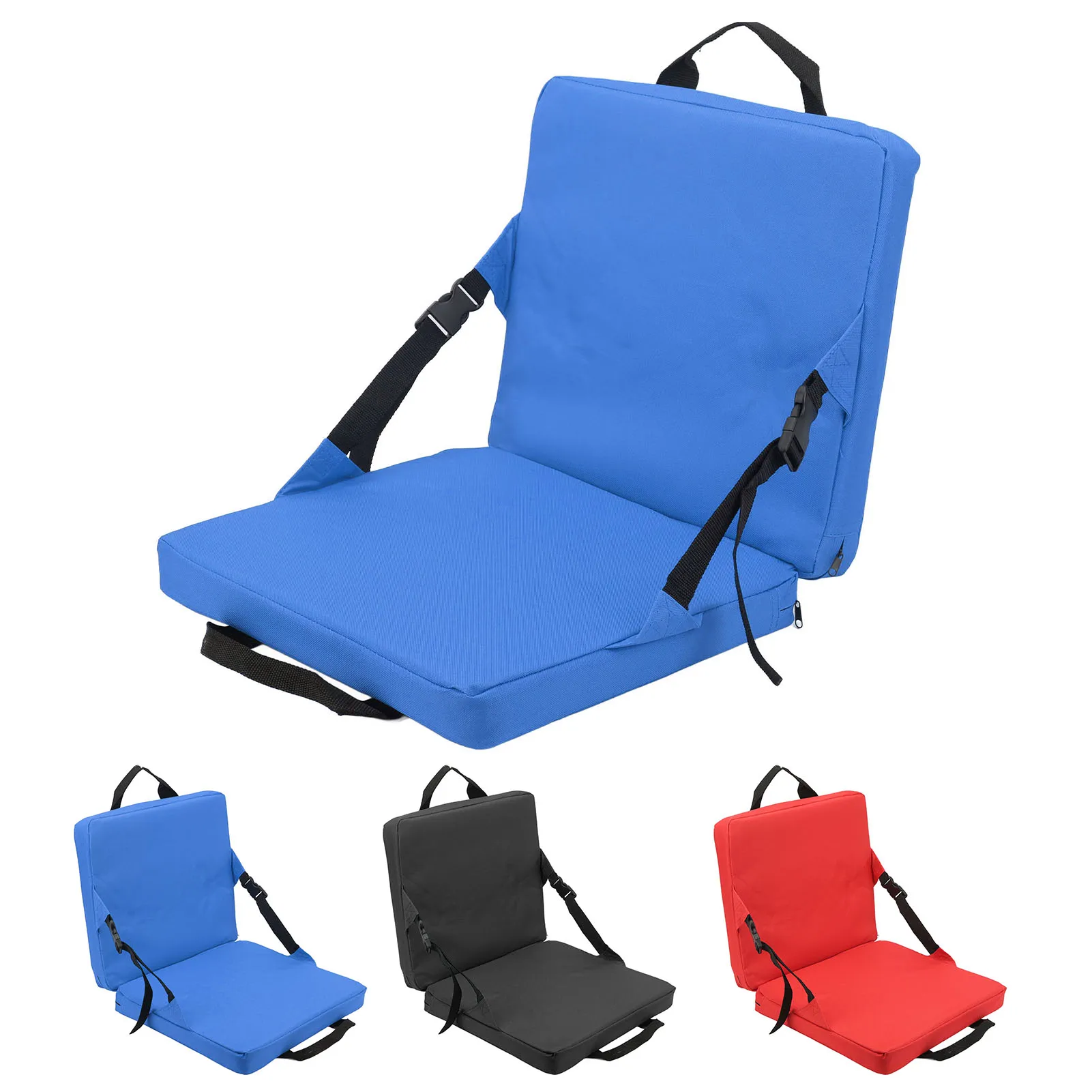 Outdoor Foldable Cushion Outdoor Foldable Chair with Backrest Soft Sponge Cushion Back Chair for Stadium and Beach