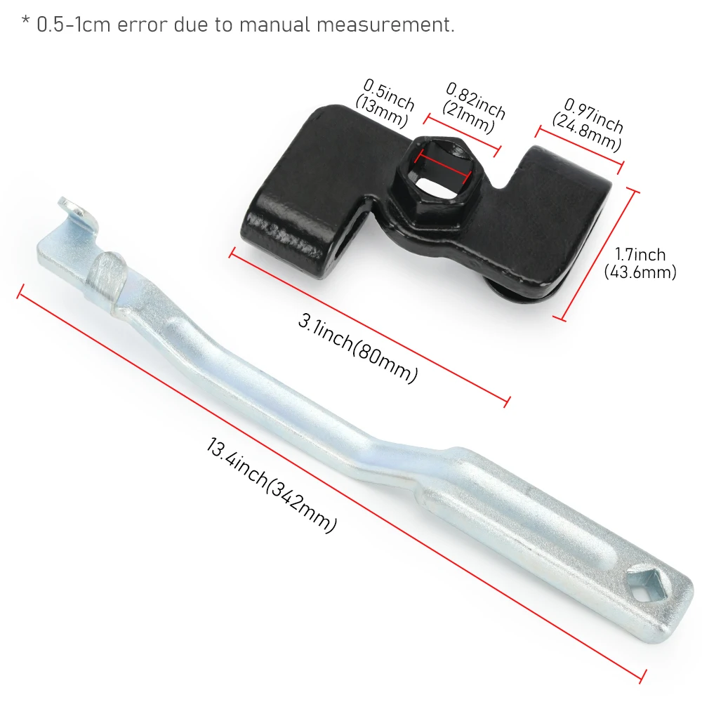 Wrench Extender for 1/2 Inch Drive Breaker Bars 21mm Hex Drive Universal Wrench Extender Adapter Wrench Extension Tool