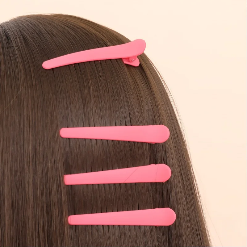 Four Hair Clips, Plastic Unidirectional Hair Clips, Multi-Color Mixed Packaging, Beauty And Hairdressing Styling Accessories