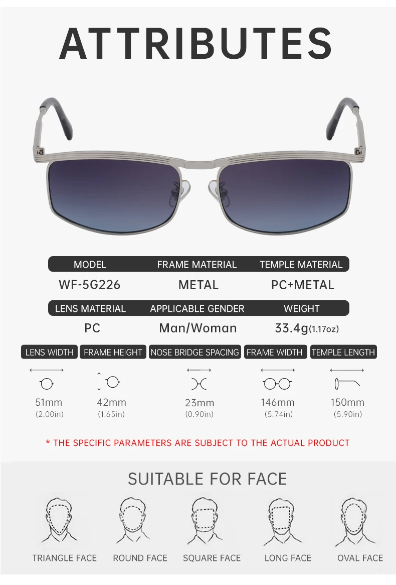 Übergroße rechteckige Punk-Sonnenbrille für Herren 2026 Luxusmarke Vintage Metallrahmen Sonnenbrille für Männer Outdoor UV400 Schutzbrille – Detail 13