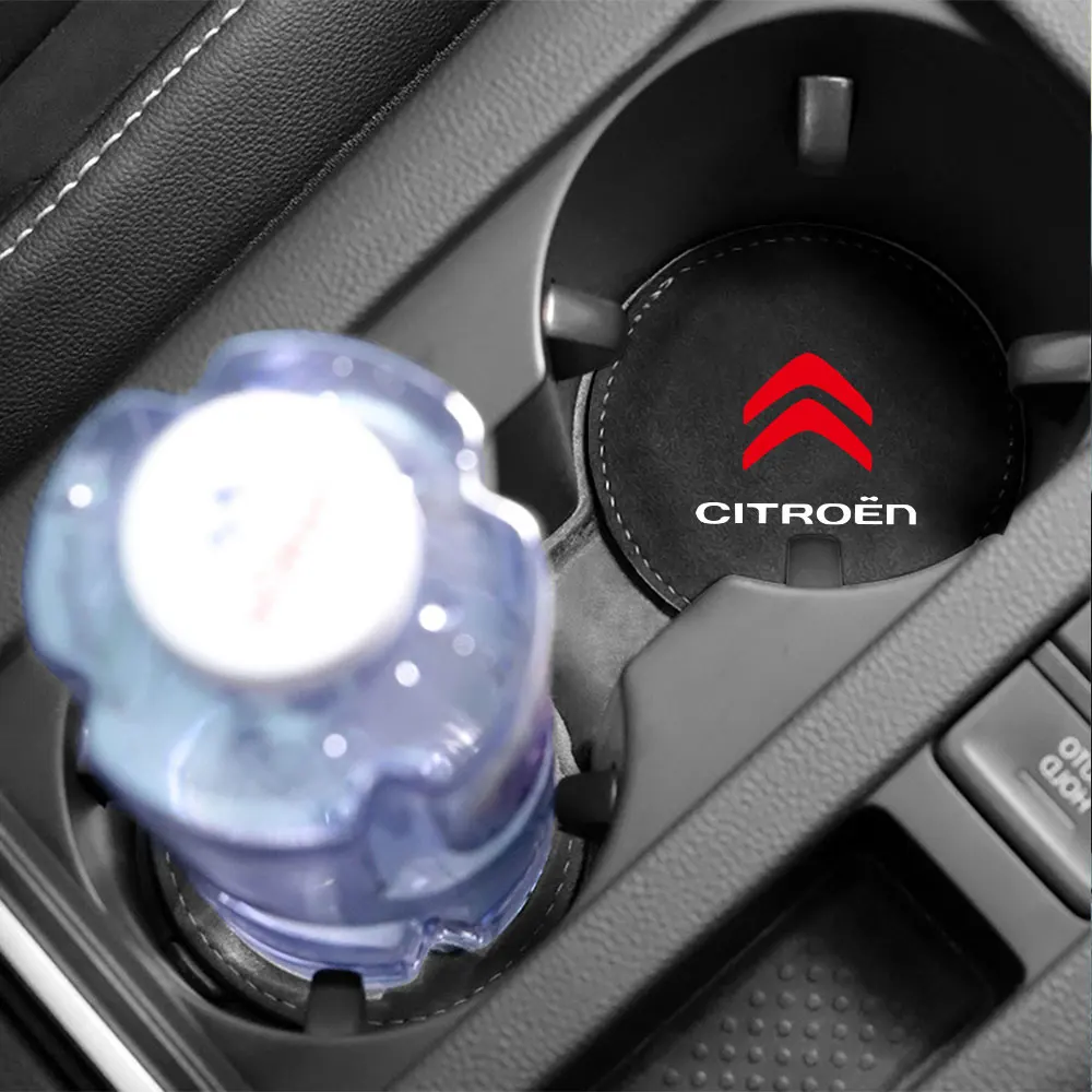 

2026 Hot Car Sticker 2pcs Car Water Cup Bottle Holder Anti-slip Pads Anti-noise Mat for Citroen C4 Picasso Xsara C5 Aircross Cac