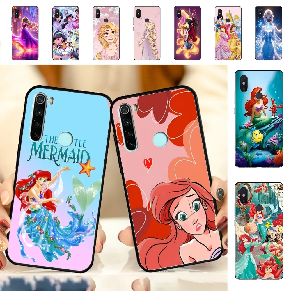 C-Cartoon P-Princess Phone Case For Redmi Note 4 X 5 A 6 7 8 T 9 9S 10 11 11S 11Epro Poco M3 Pro