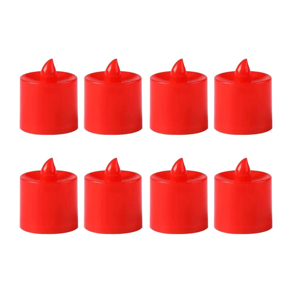 

24Pcs LED Electronic Flameless Lights Red Simulation Candles Romantic Lighting for Wedding Party Banquet Decoration