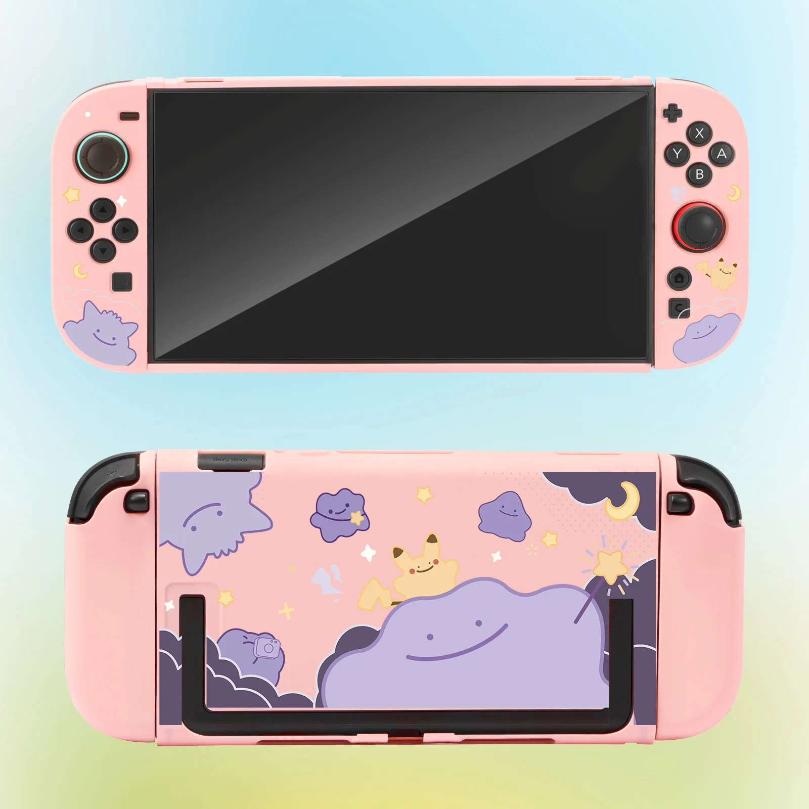 Hot Switch 2 Matte Hartschalen-Schutzhülle mit Ditto-Muster für NS 2 Joy Con Handheld-Spielkonsole Zubehör Peripherie