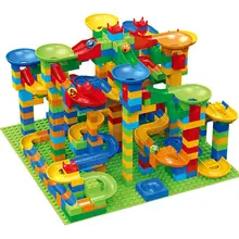 Marble Race Run Blocos de Construção, Maze Ball Track Toy Funil Slide, DIY Bricks Brinquedos, Compatível com a Cidade, 84-504Pcs