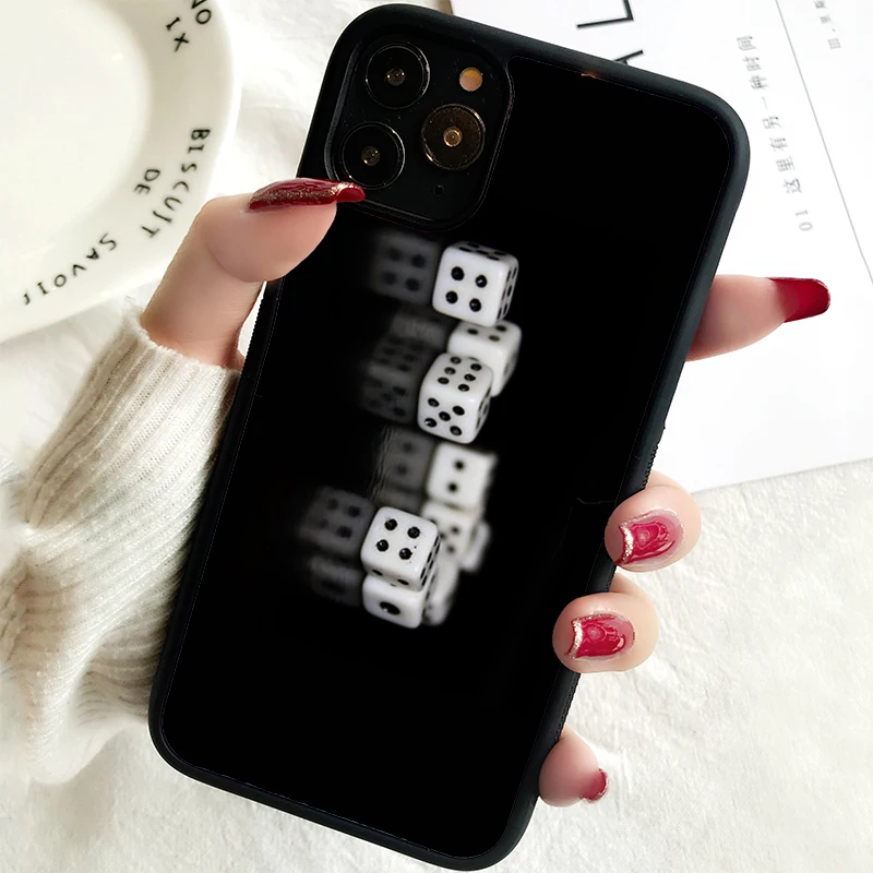 5 5S SE 2020 Phone Cover Case for iPhone 6 6S 7 8 PLUS X XS XR 11 12 13 MINI 14 PRO MAX Rubber Silicone  The dice