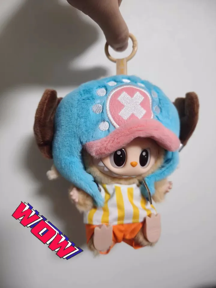 

New Labubu Clothes, animation peripherals, 17cm doll clothes, Luffy doll clothes, rags, bag packaging ornaments