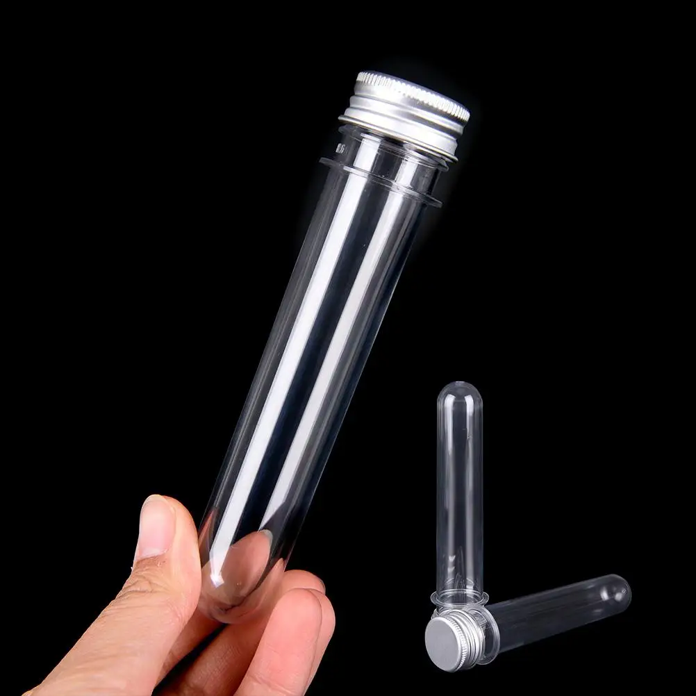Empty Clear Pet Cosmetic Tube Portable Transparent Mask Bath Salt Test Bottle 40ml Plastic Tube With Aluminum Cap