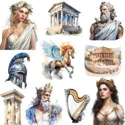 20Pcs/Pack Classical Greek Sticker DIY Craft Scrapbooking Album Junk Journal Decorative Stickers