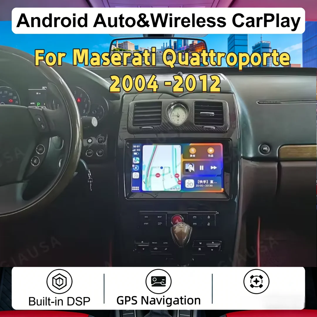 

mz Car Radio For Maserati Quattroporte 2004-2012 Android Auto GPS Automotive Multimedia Radio Stereo Receiver Head Unit BT5.0 4G