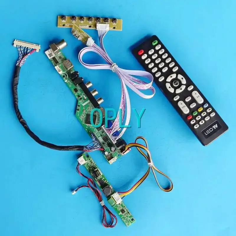 

TV Analog Display Screen Drive Board Fit HM200WD1 LM200WD3 LM200WD4 DIY Kit VGA AV USB HDMI-Compatible LVDS 30 Pin 1600*900 20"