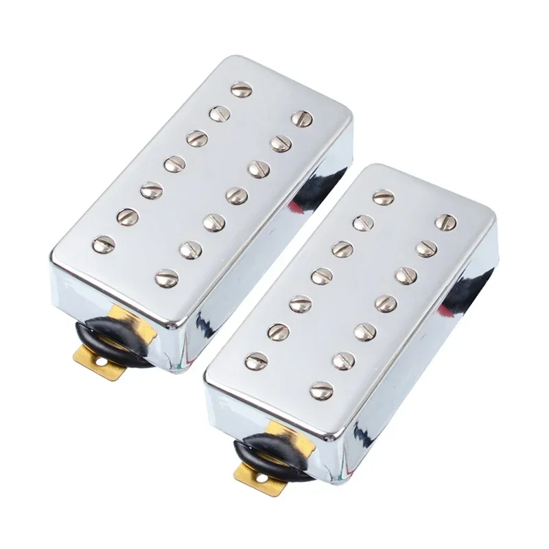 

Золотой/хромированный 7-струнный гитарный звукосниматель-хамбакер с двойным линейным шлицевым винтом для электрогитары