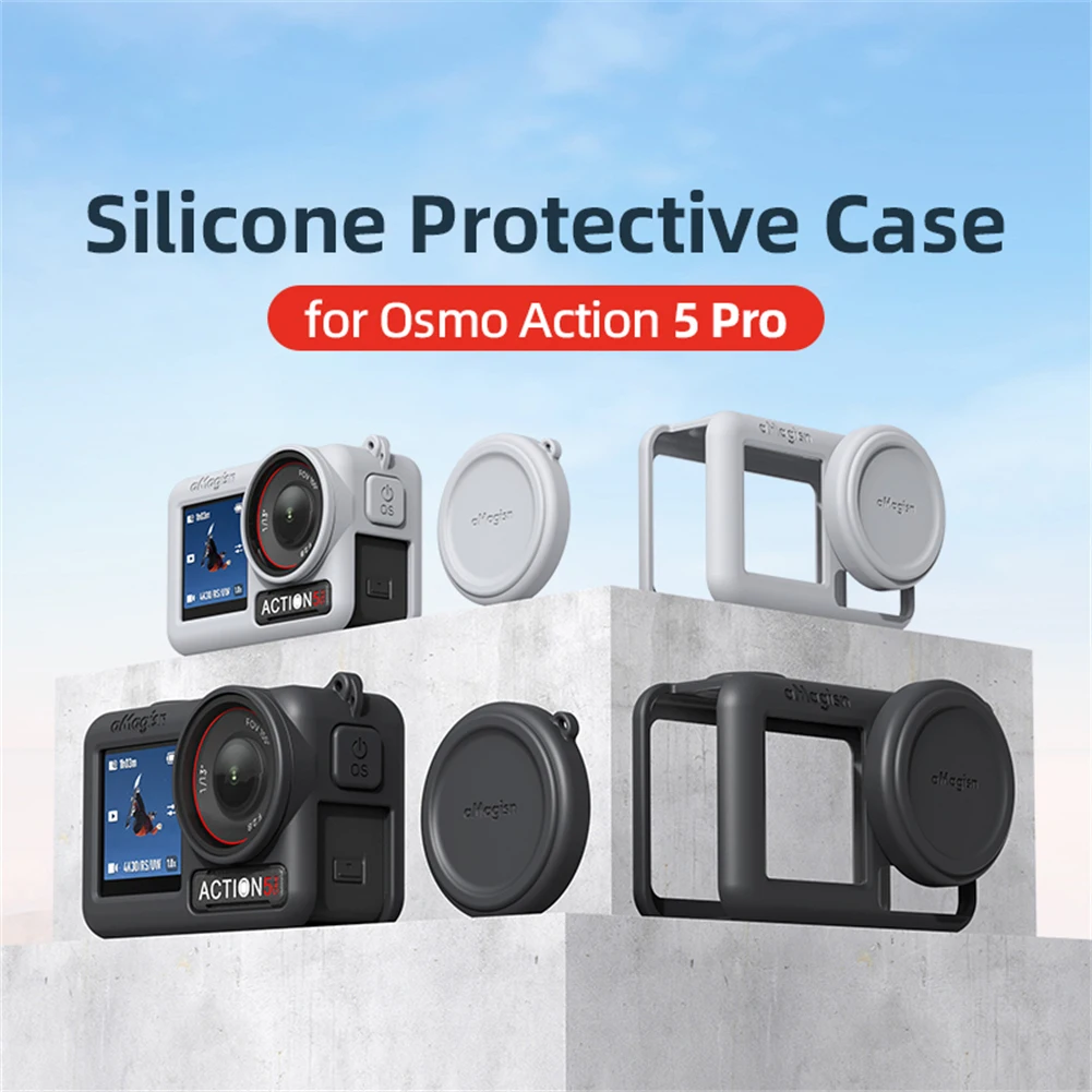 Silicone Cover Protective Case Compatible For DJI Omso Action 5Pro Sports Camera Protective Cover Accessory For Travel Hiking