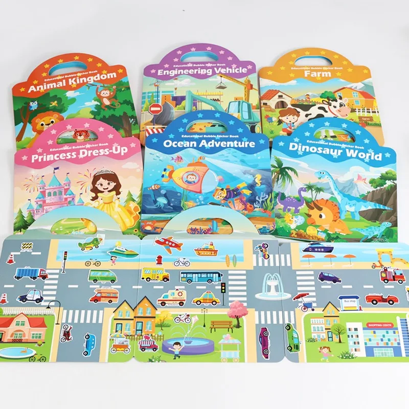 Fun Sticker Book Puzzle Activity Book Cartoon Sticker Book To Enhance Concentration Magnetic Stickers Can Be Repeatedly Pasted