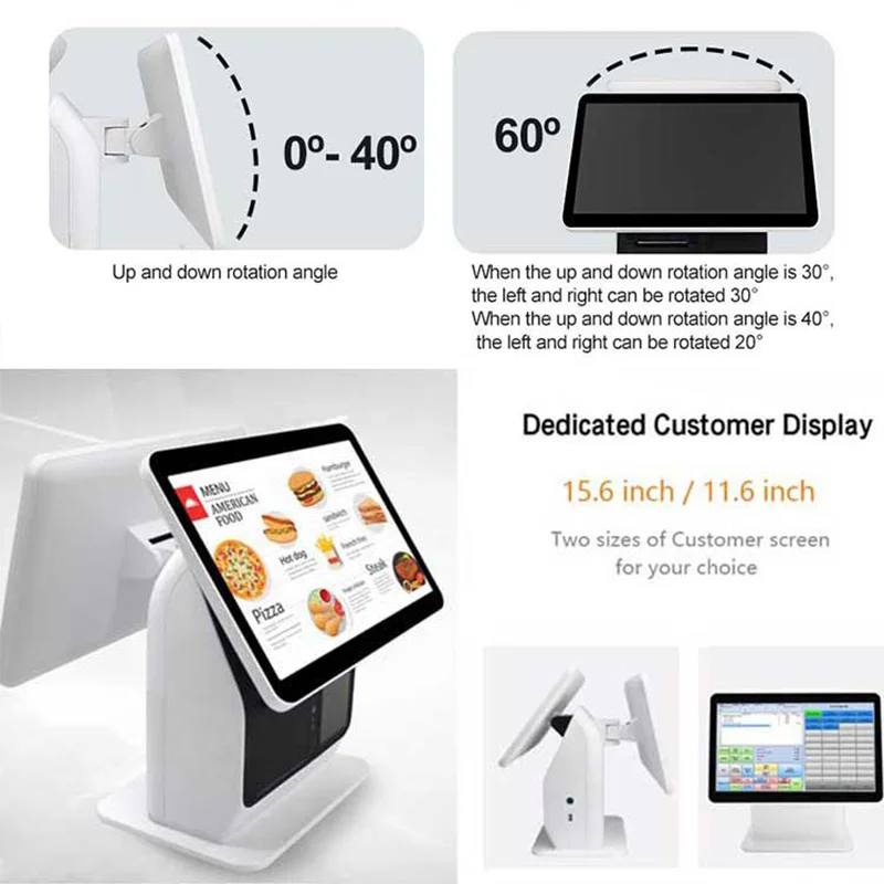 MS15.6 Inch Capacitive Touch Screen Pos Terminal Windows Pos Single Screen Pos System I3 I5 Cpu Optional