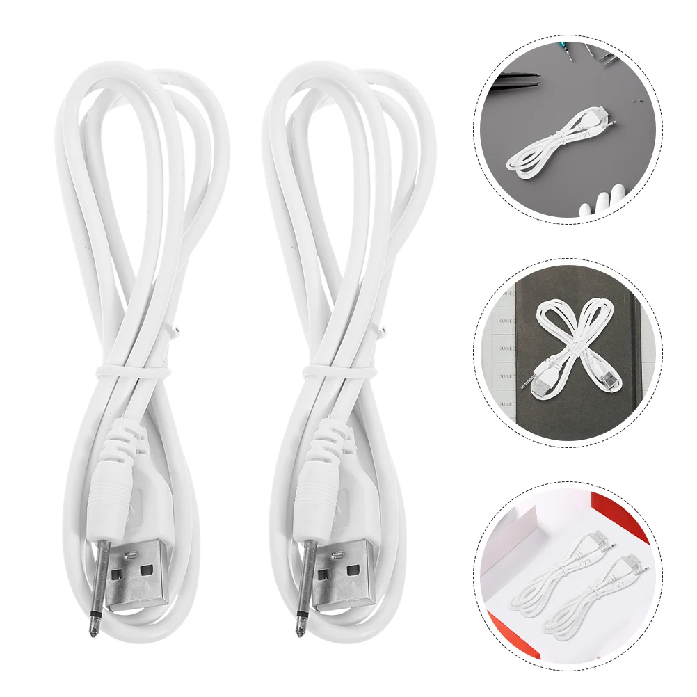 

3pcs Charging Cable Usb To Dc Fast Charging Cord For Massager Beauty Devices Moon Lamp Night Lights Toothbrush Car